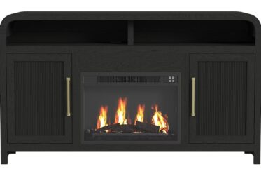 Ridgemont Black Fireplace Cabinet