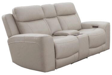 Calgary Stone Leather Power Reclining Loveseat