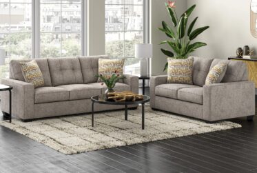 Larimer Iron 2 Piece Sofa & Loveseat Set