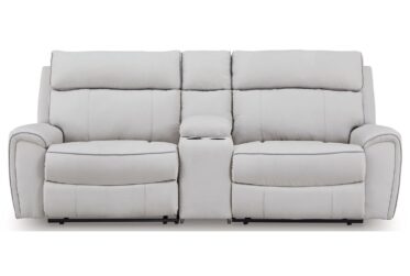 Social Pointe Pearl/Ash Power Reclining Loveseat