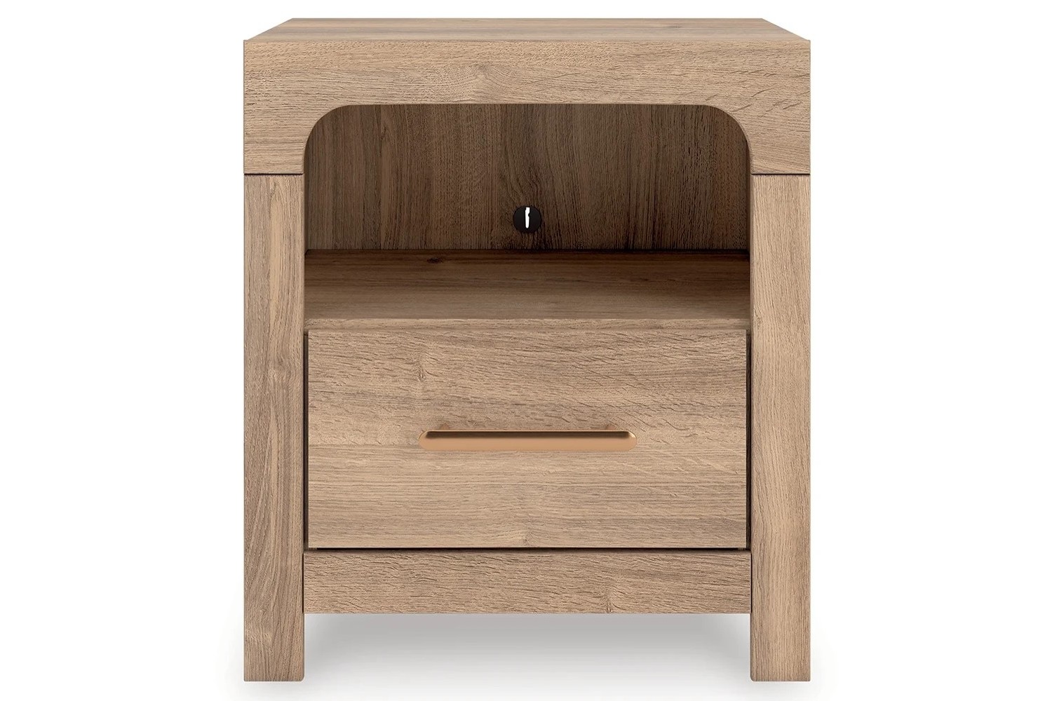 Kinlanni Tan 1-Drawer Nightstand