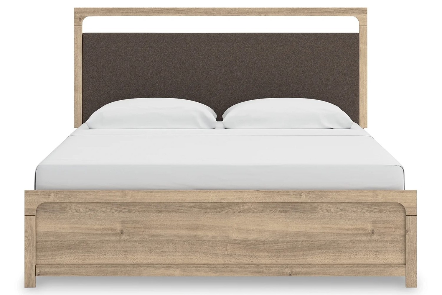 Kinlanni Tan King Upholstered Panel Bed