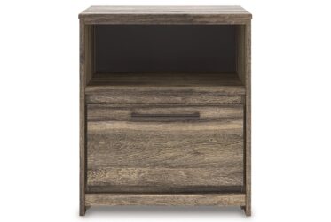 Elbrim Brown 1-Drawer Nightstand