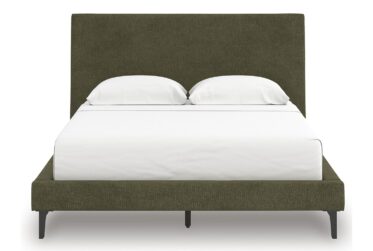 Chirason Sage Green Queen Upholstered Bed With Roll Slats
