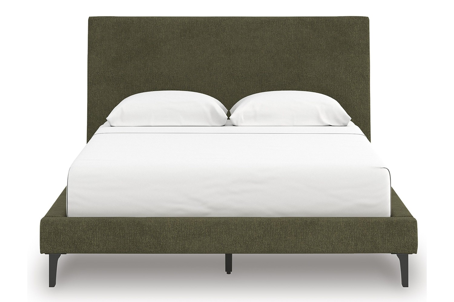 Chirason Sage Green Queen Upholstered Bed With Roll Slats