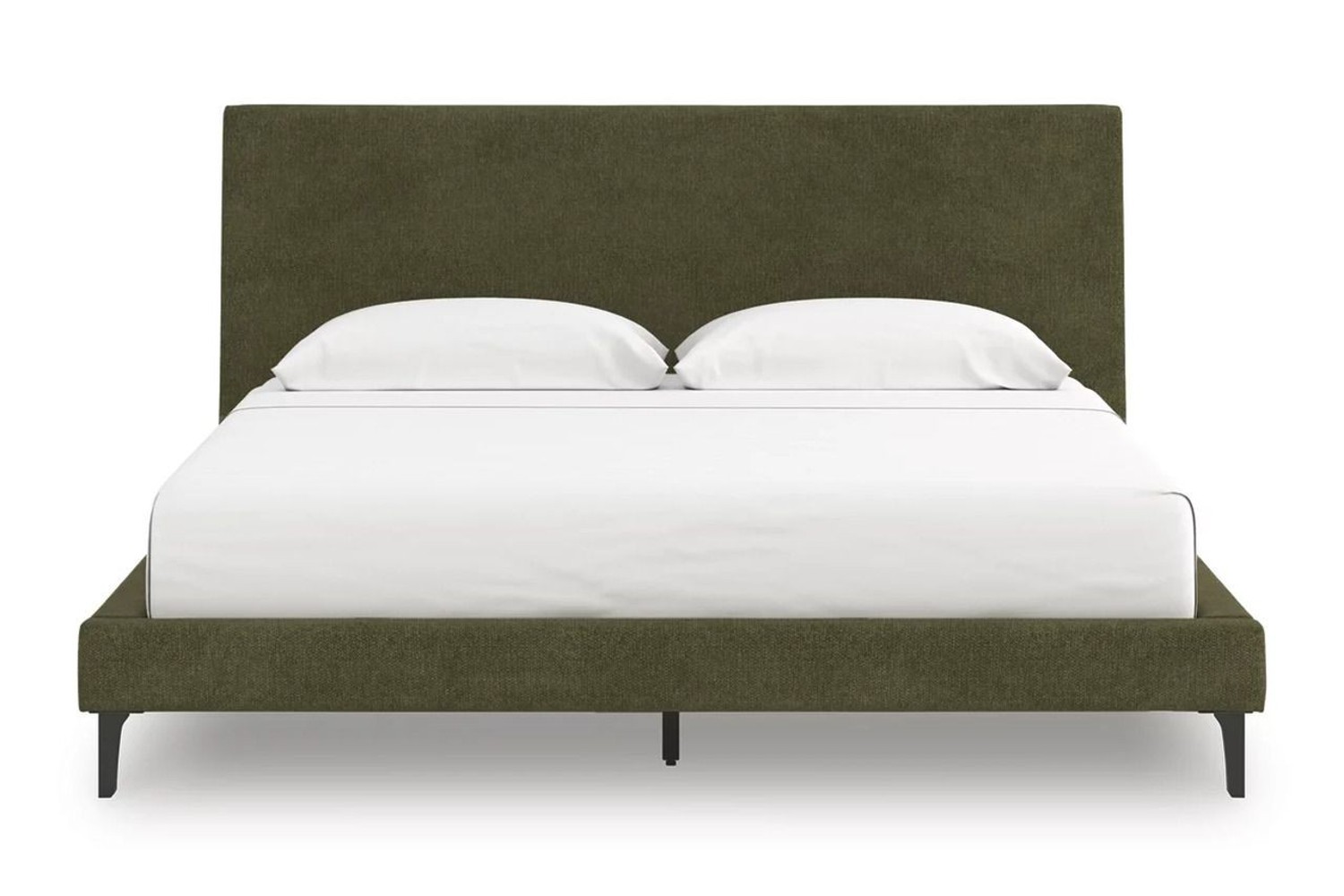 Chirason Sage Green King Upholstered Bed With Roll Slats