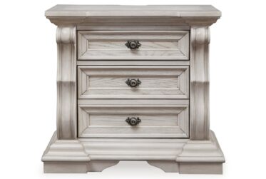 Bruchandi Antique White 3-Drawer Nightstand