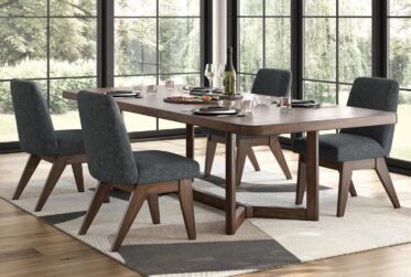 Dilenno Dark Brown 5 Piece Dining Set