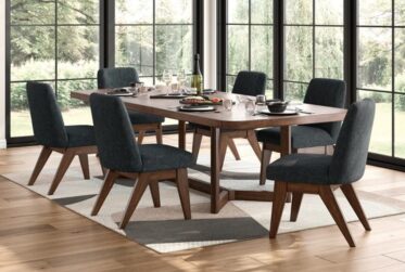 Dilenno Dark Brown 7 Piece Dining Set