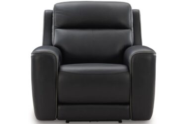 5Z-Comfort Onyx Leather Power Recliner