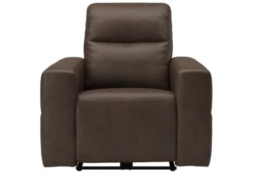 SH3412 Brown Leather Power Recliner With Power Headrest