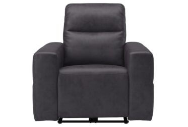 SH3412 Charcoal Leather Power Recliner With Power Headrest