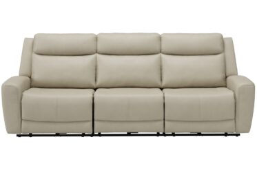 SH3413 Gray Impression Argento Leather Power Reclining Sofa With Power Headrest