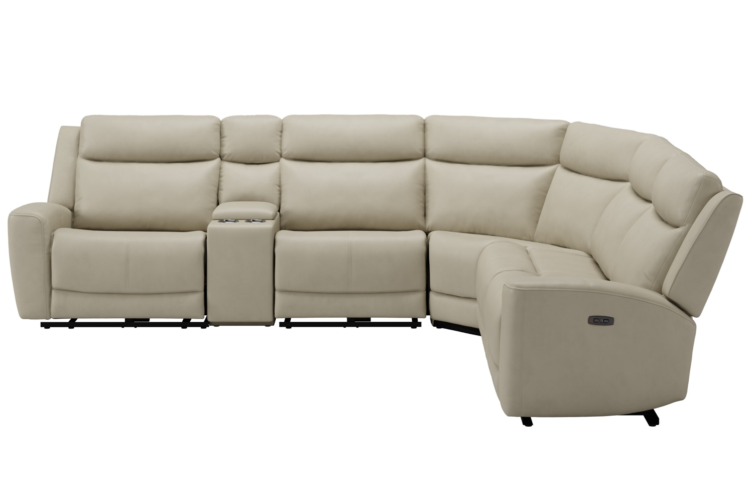 SH3413 Gray Impression Argento Leather 6-Piece Power Reclining