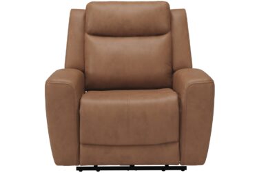 SH3413 Dakota Saddle Leather Power Recliner With Power Headrest