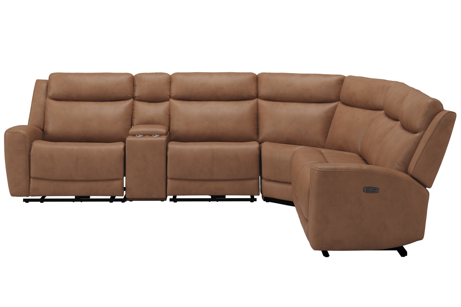 SH3413 Dakota Saddle Leather 6-Piece Power Reclining Sectional