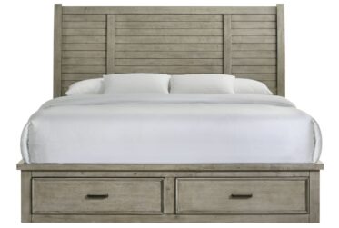 Sullivan Driftwood Gray King Storage Bed