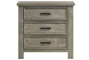 Sullivan Driftwood Gray 3-Drawer Nightstand
