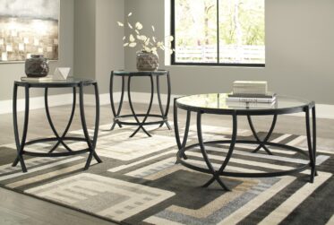 Tarrin Black 3 Piece Occasional Table Set
