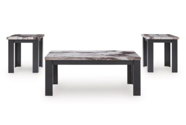 Jazmore Dark Brown 3 Piece Occasional Table Set