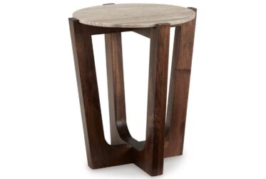 Tanidore Warm Brown Round End Table