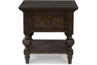 Veramond Dark Brown Square End Table