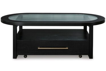 Winbardi Black Oval Cocktail Table