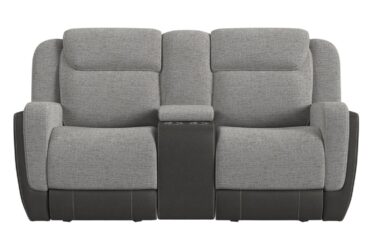 Hornet Rancho Gray Reclining Glider Loveseat