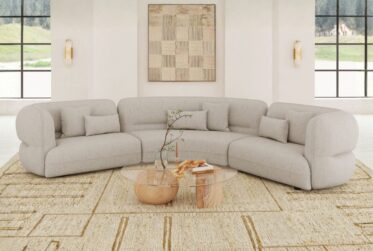 Four Seasons Woolen Camel 3-Piece Sectional