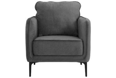 Rae Velvet Gray Accent Chair