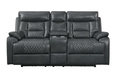 Trinidad Pebble Gray Power Reclining Loveseat