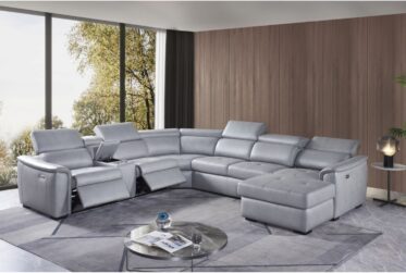 Typhoon Gray 4-Piece Power Reclining Sectional