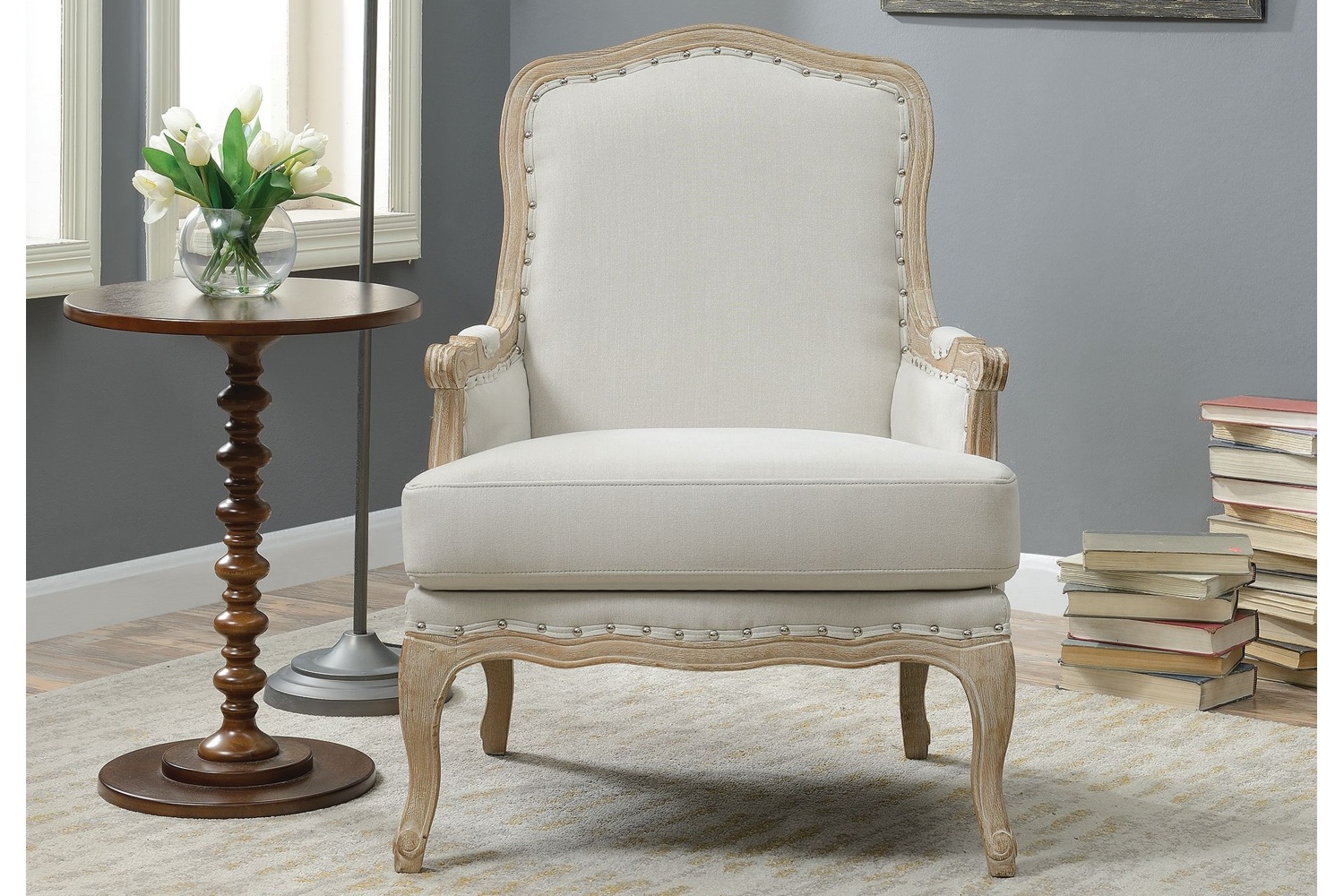 Artesia Taupe Accent Chair - Thumbnail 2