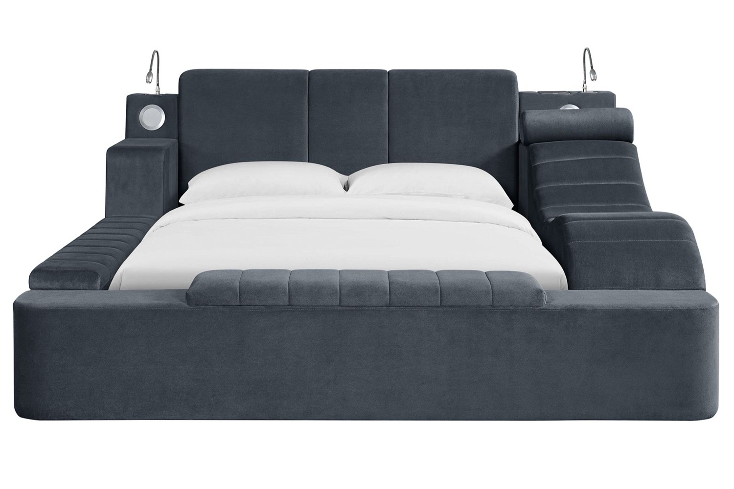 Ottawa Gray Linen Queen Transformer Bed