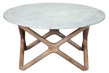 Wyman Banswara White Marble Cocktail Table